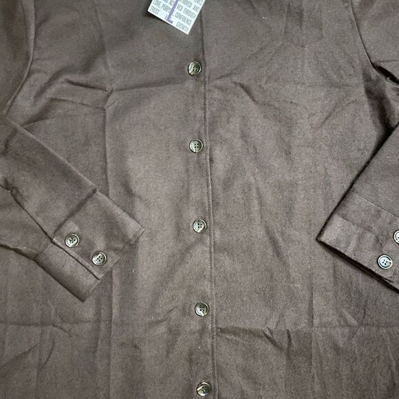 LuLaRoe Women’s Large Brown Abigail Button-Down Long Sleeve Flannel Gorpcore - Picture 11 of 16